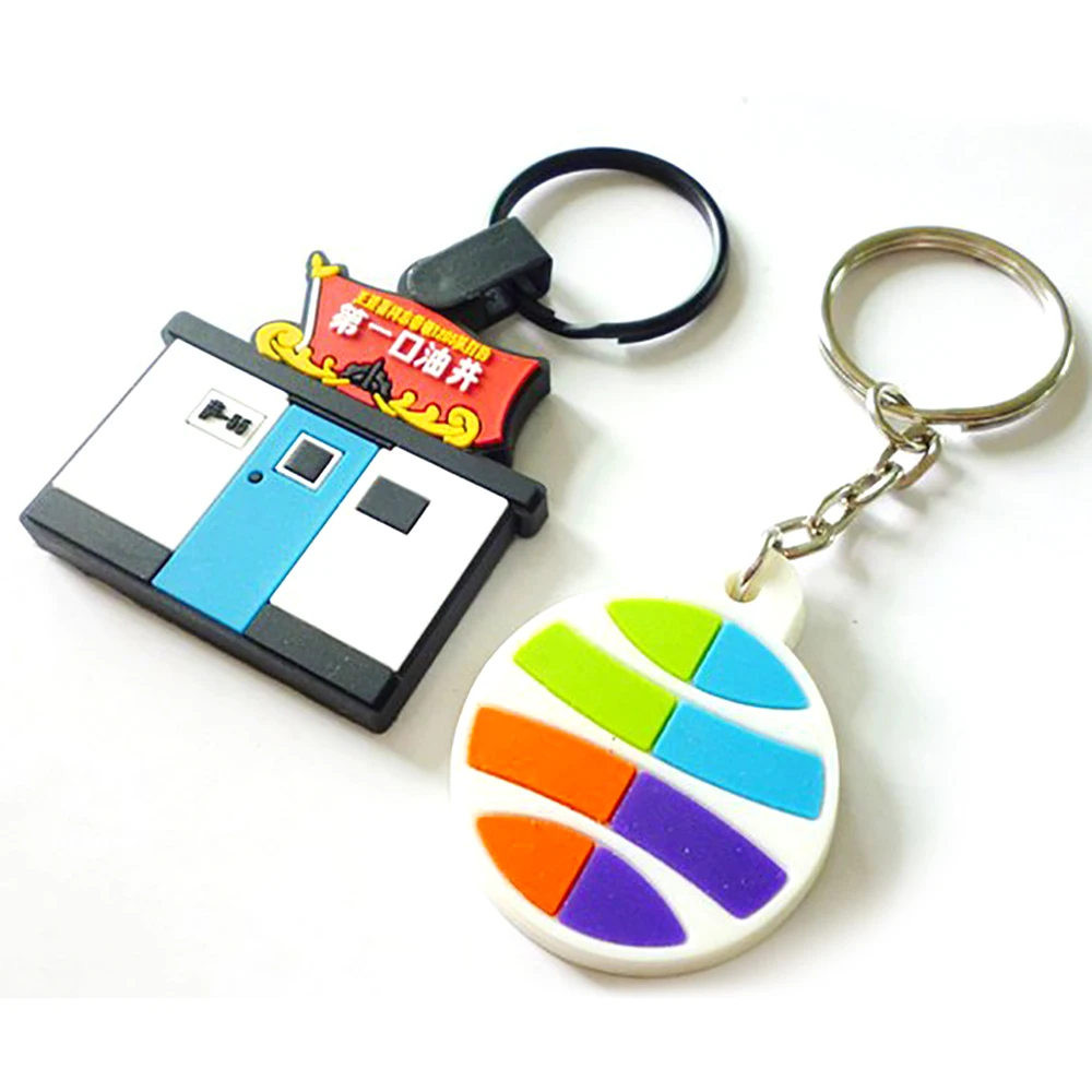 2022 promotional items with logo custom own brand rubber key chains 3d gift keychain custom embossing keyring PVC keychains