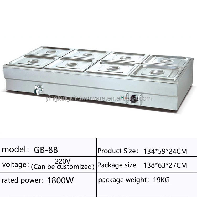 Stainless Steel Hydraulic Buffet Furnace Insulation Furnace Electric Heating Self-service Breakfast Furnace Insulation Pot