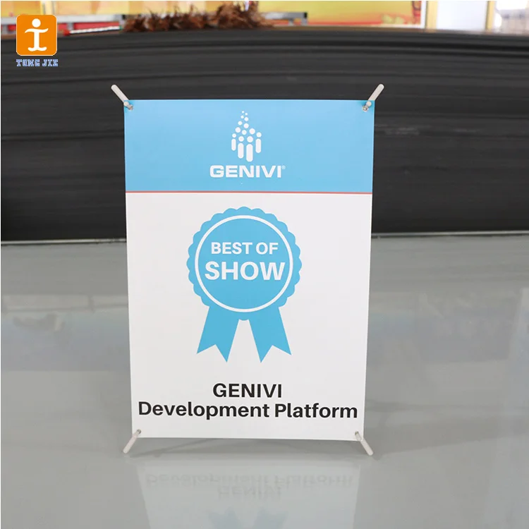 Indoor Desktop A3 A4 Mini Size Aluminum Frame X Stand Display Banner