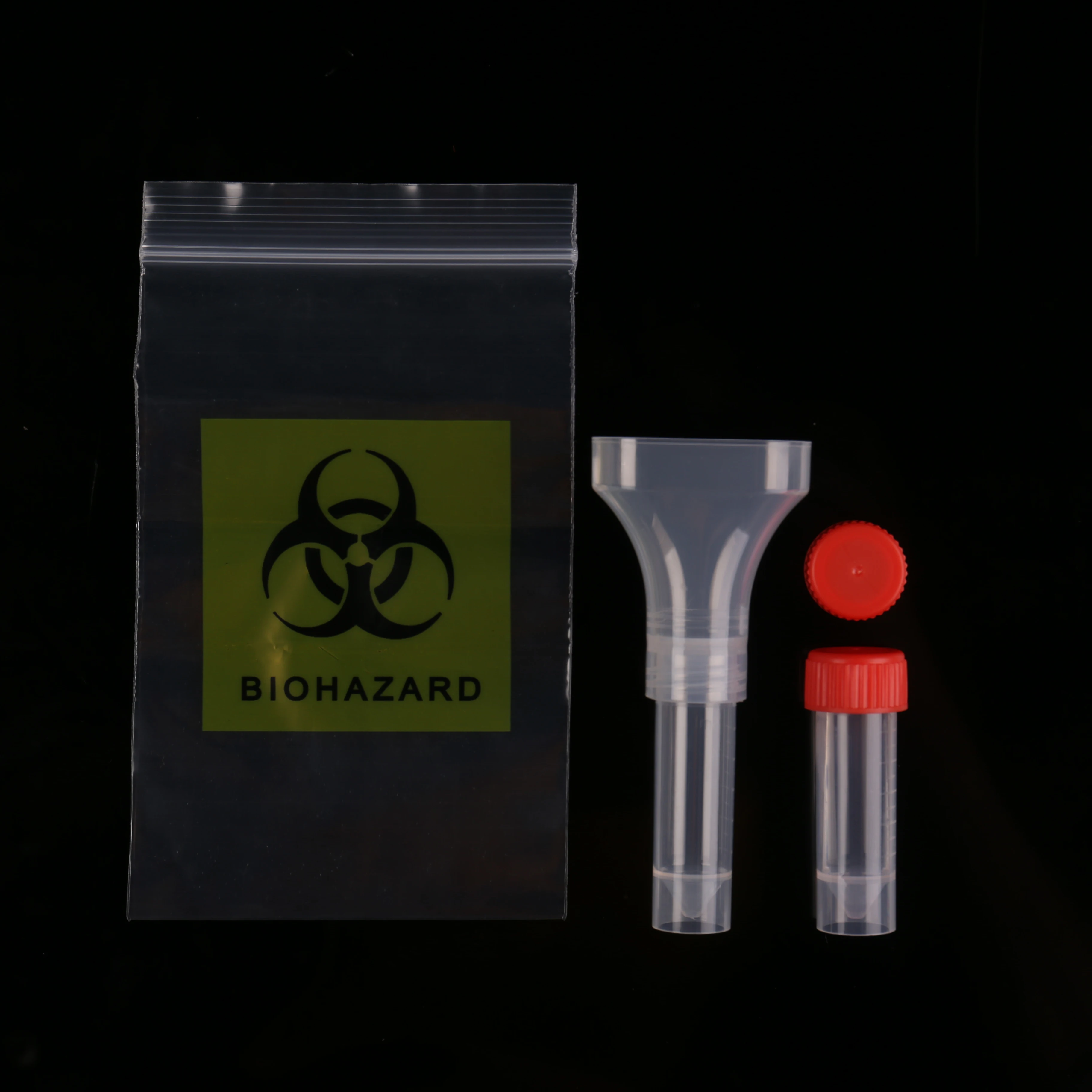 High Quality Medical Disposable Sterile Plastic Dna Samplig Test Kit Saliva Collector With Red Hat