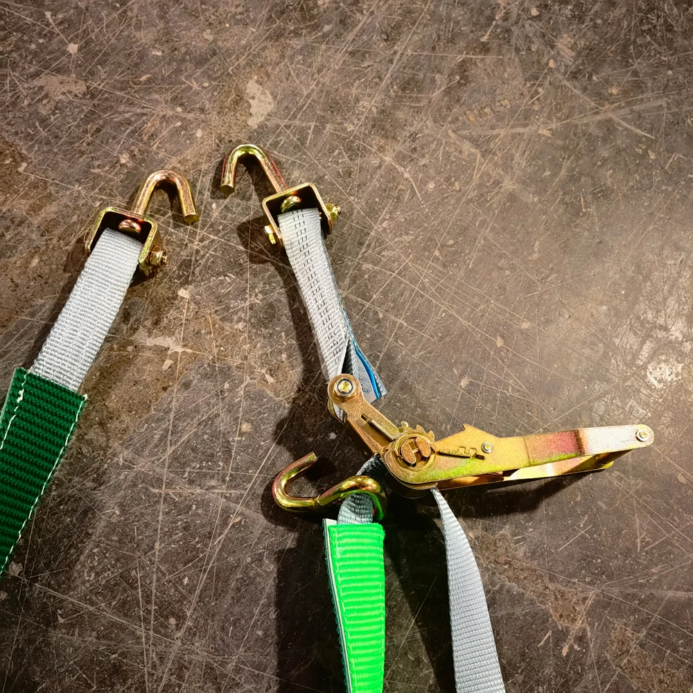 ATV Truck Ratchet Tie Down Strap 1 5 Inch 38mm with Yellow or Orange Bag Customized Belt Packing Break PCS Balance Color Yarn