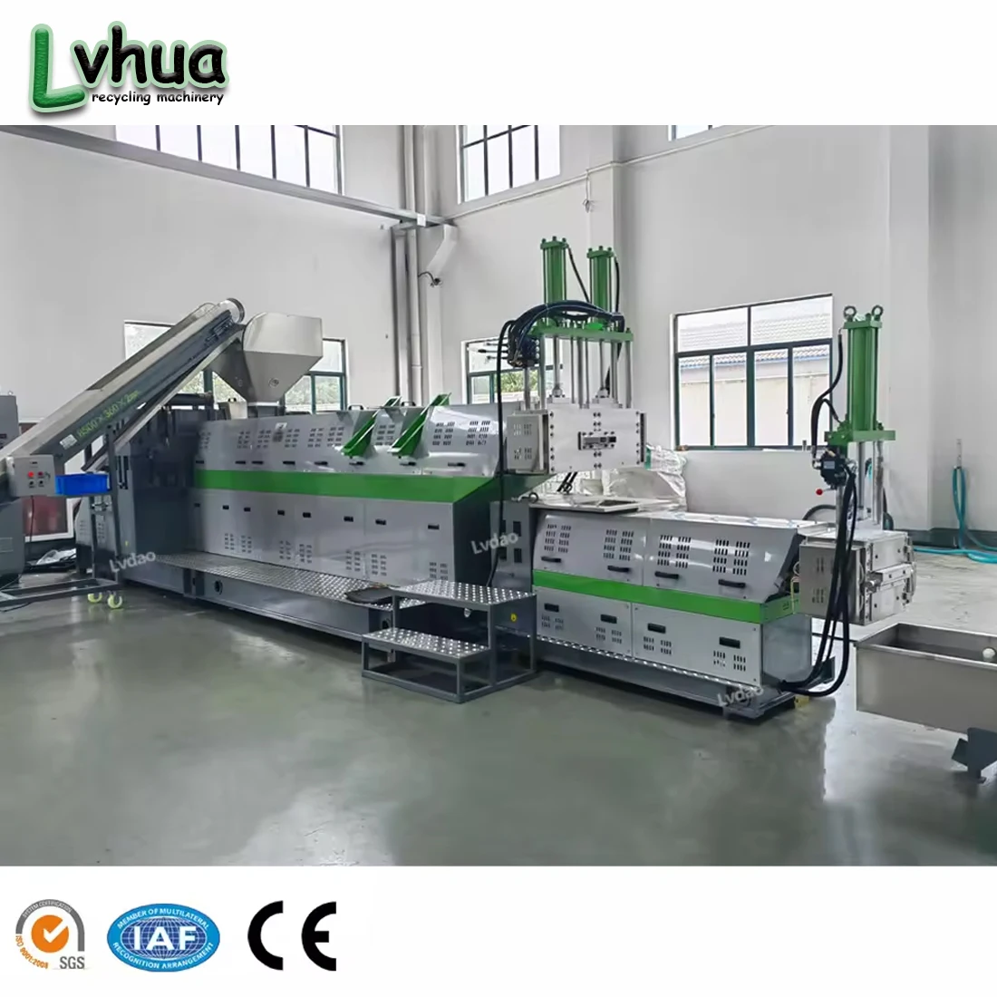 100-1000kg/h capacity of PP PE film waste plastic recycling granulating agglomerator