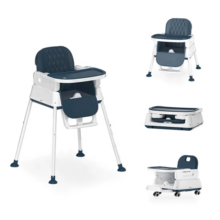 Wholesale Cheap Multi Functional Baby High Feeding Chair Foldable 3 In 1 Children Adjustable High Chair For Baby