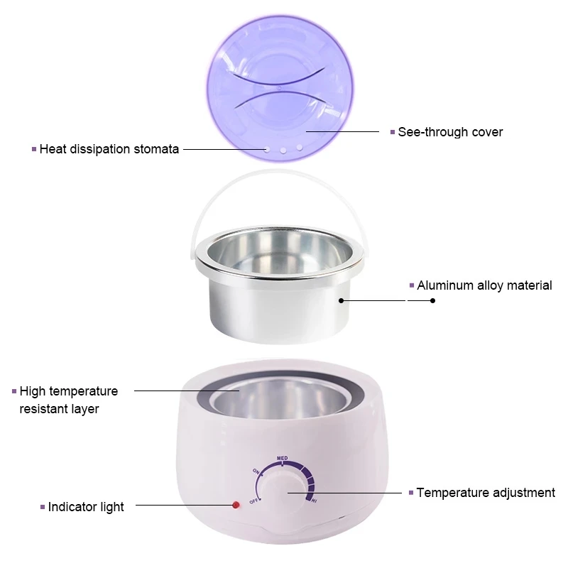 Electric 500cc 200 Warmer personal care hair removal wax melt heater melting pot
