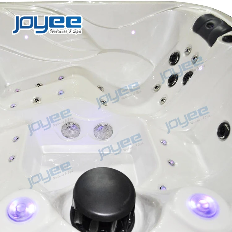 JOYEE Elegant Pure White Water Filter Whirlpool Acrylic Massage SPA Bathtub Hot Tub For Outdoor Home Hotel with Filter & Ozone