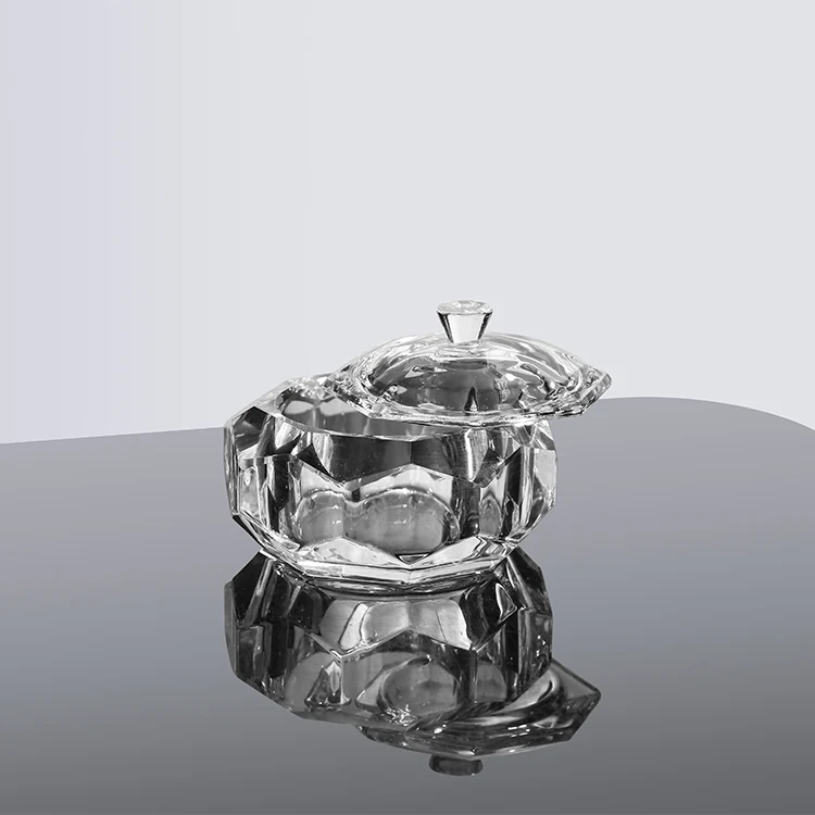 Hot Sale Transparent Clear Crystal Glass Box Jewelry Organizer Gift For Home Decoration