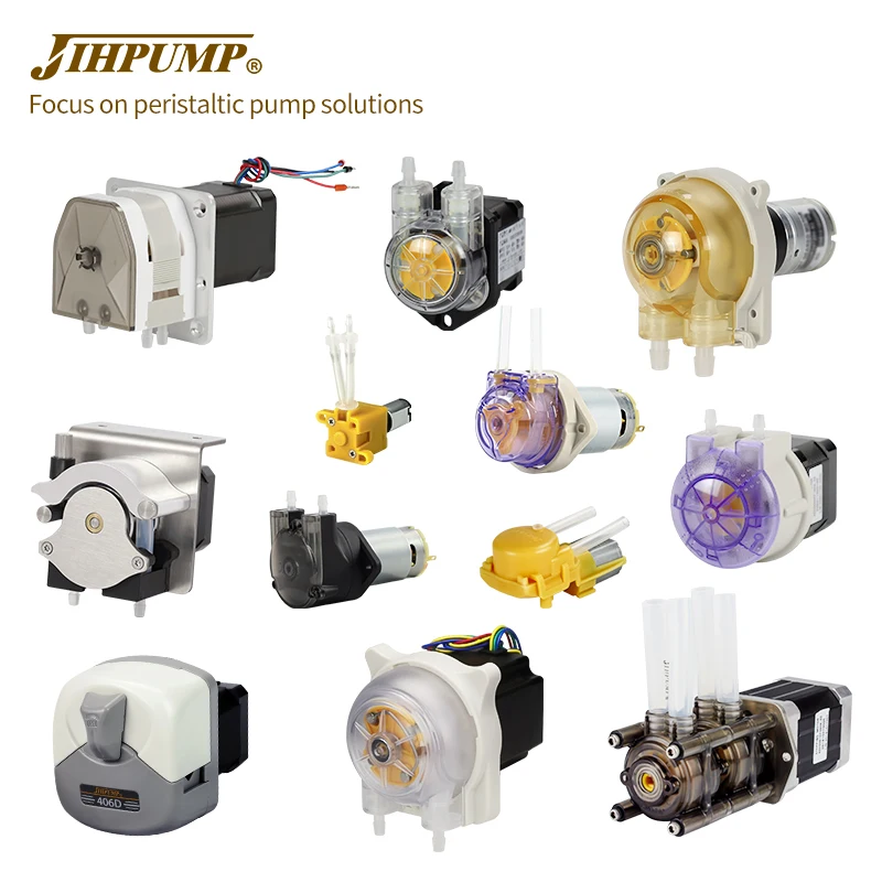 JIHPUMP Small Mini Micro 3V 6V 12V 24V OEM ODM Peristaltic Pump for Food and Beverage