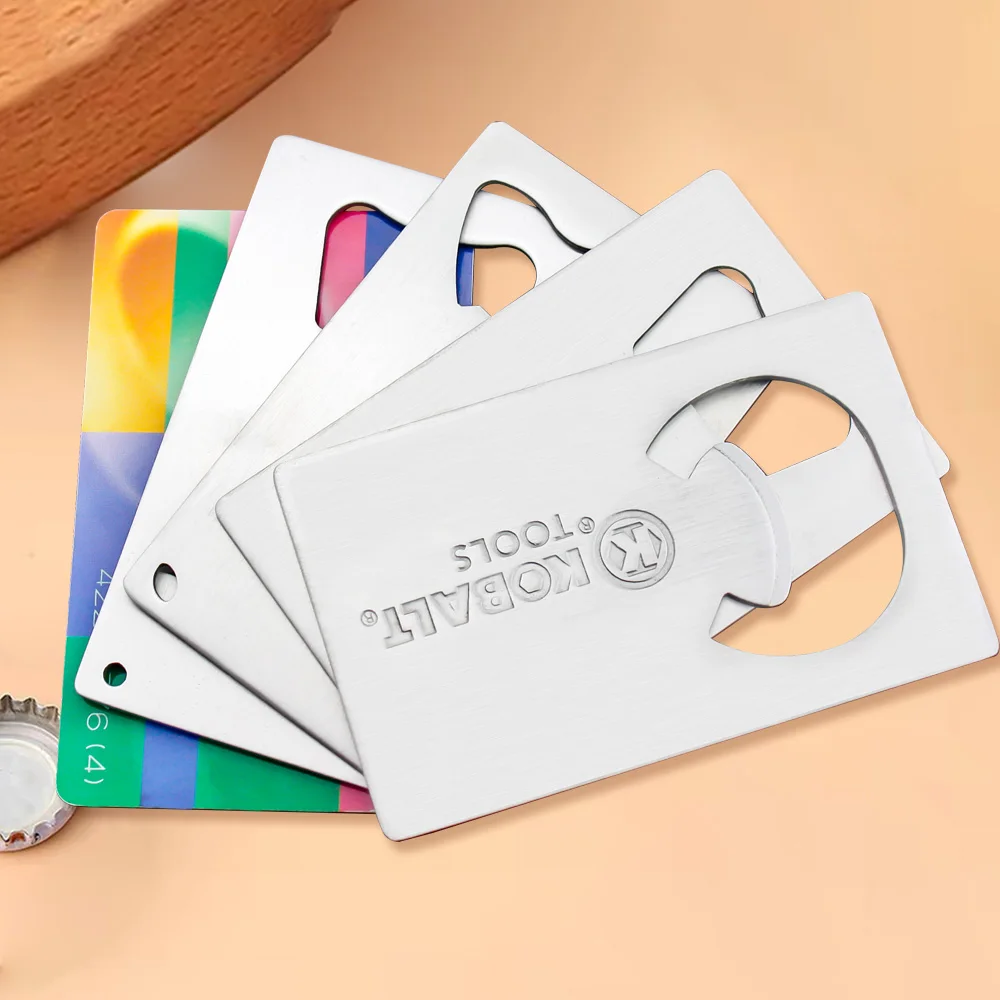 Wholesale bulk blank card bottle opener sublimation custom engraved logo metal business credit card bottle opener