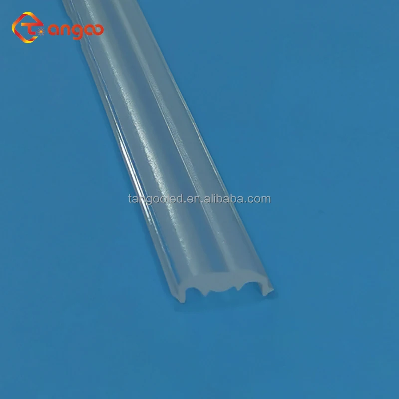 Frosted and semi-clear optical acrylic led light diffuser lens PMMA linear lampshade for aluminum led profile channel
