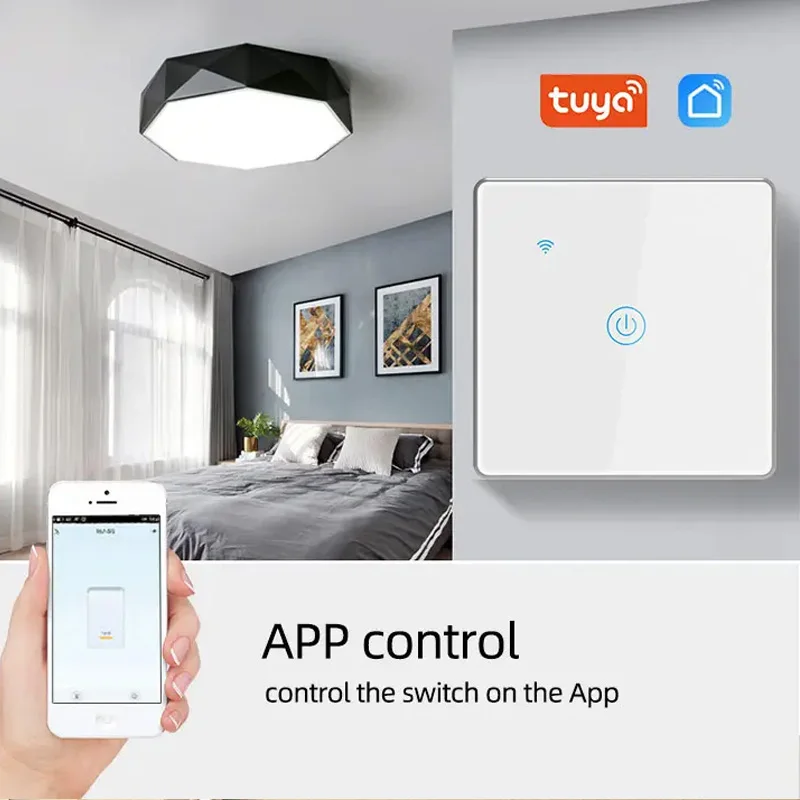 LangYeao EU UK 1/2/3/4 Gang mity Smart Switch высококачественный металлический каркас без нейтрального провода Голосовое управление Alexa для умного дома