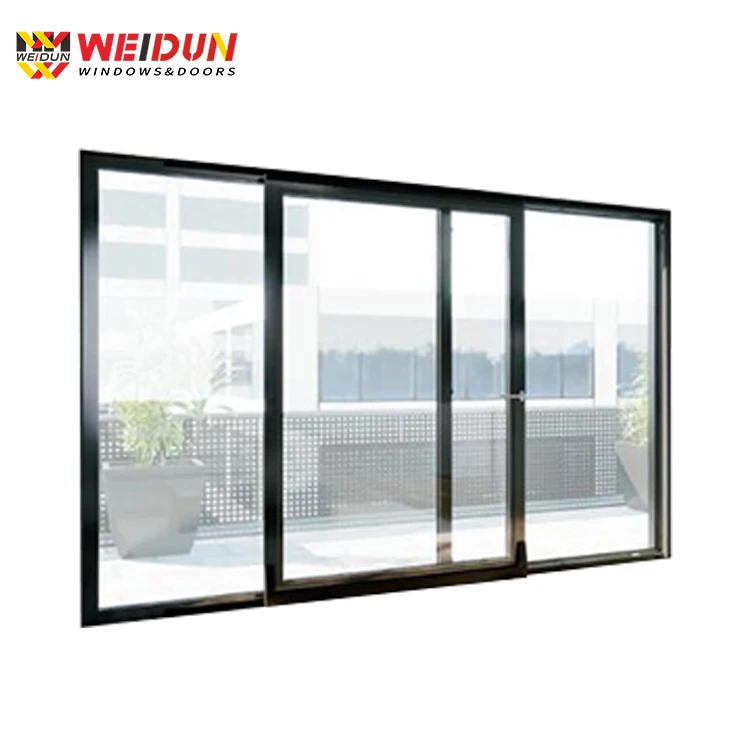 Weidun  manufacturers Aluminum Double Tempered Glass Sliding Doors High Quality Energy Efficient sliding windows