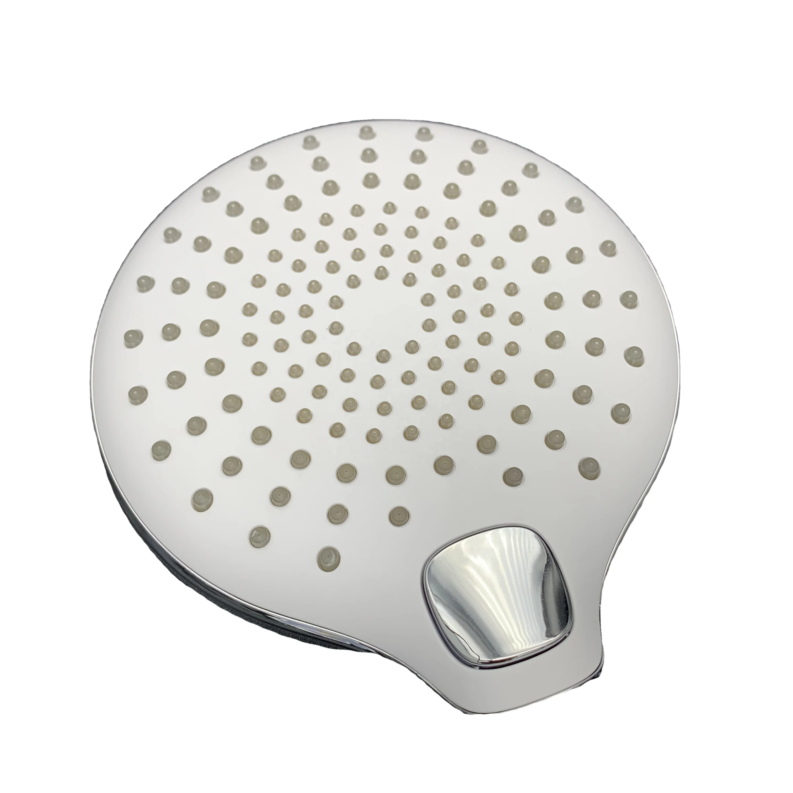 2020 custom design new ABS shower head with liquid silicone button hand shower 3 function chrome