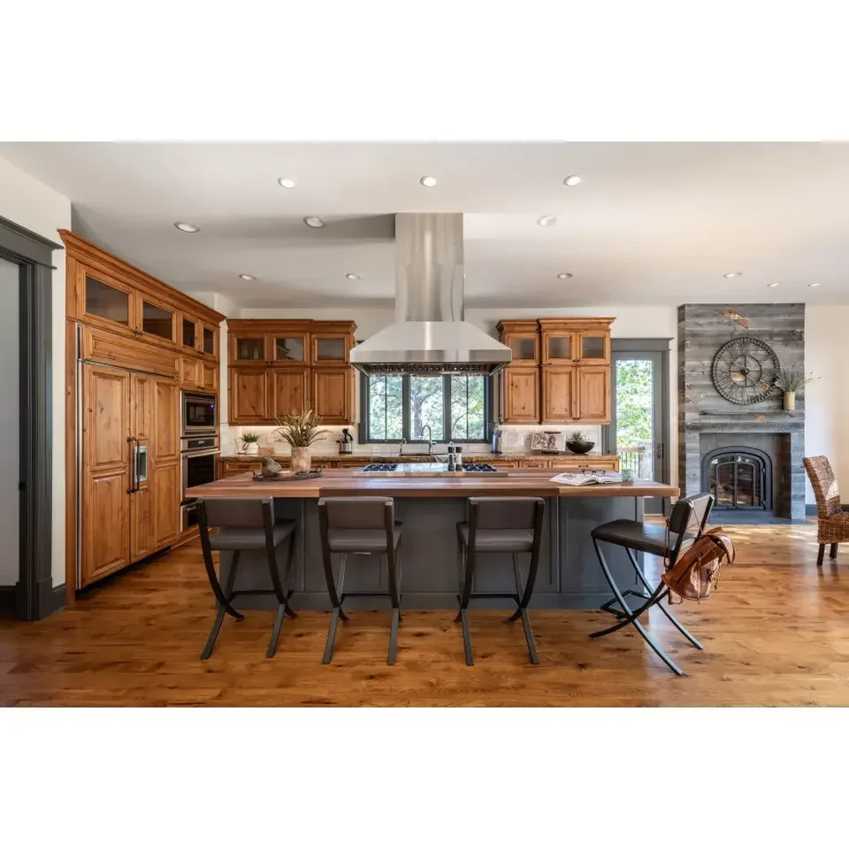 Italian Classic Design Built in Oven Solid Wood Kitchen Cabinet