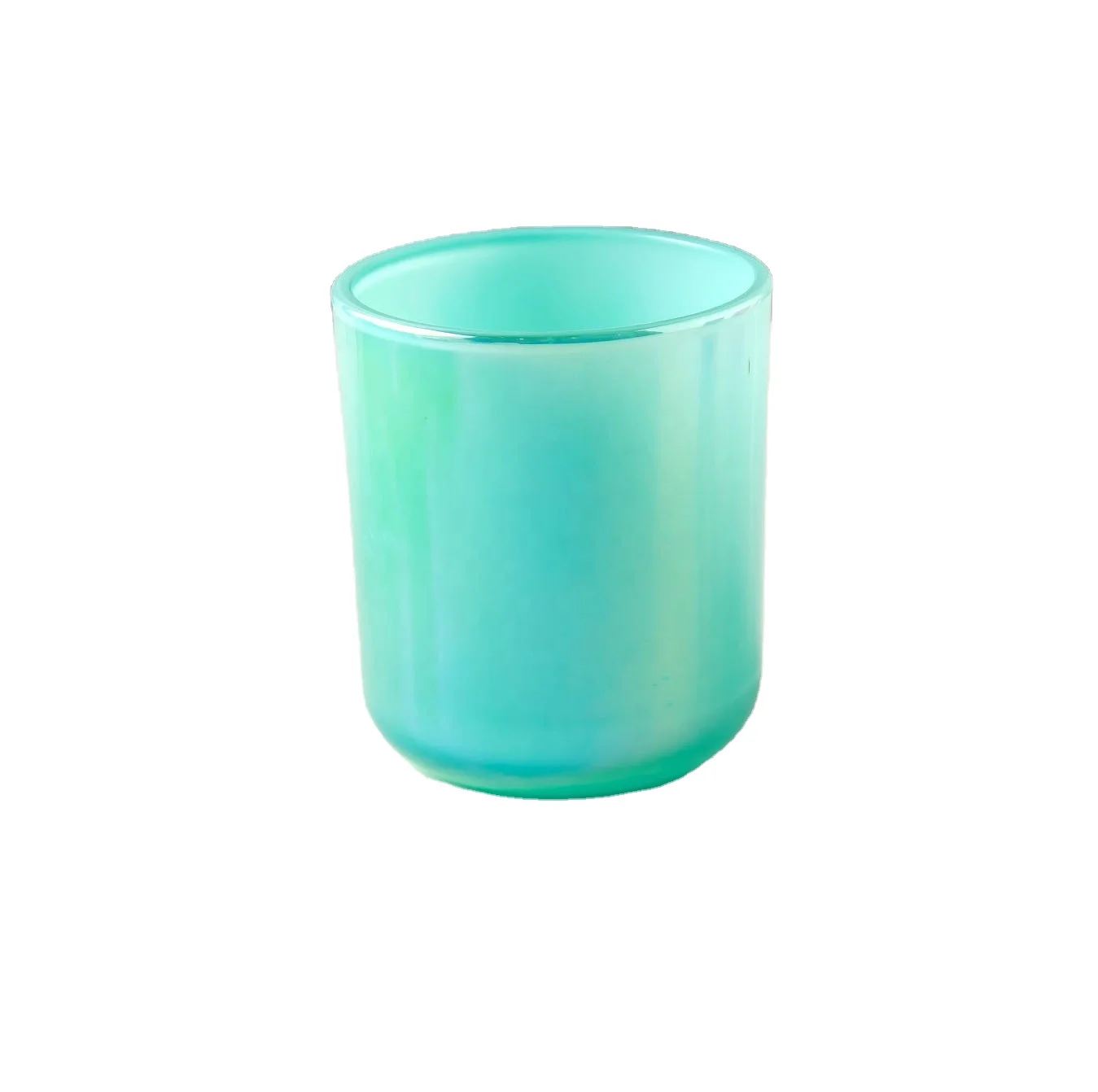 Deluxe rainbow soybean wax glass can aromatherapy candle can with lid packaging box