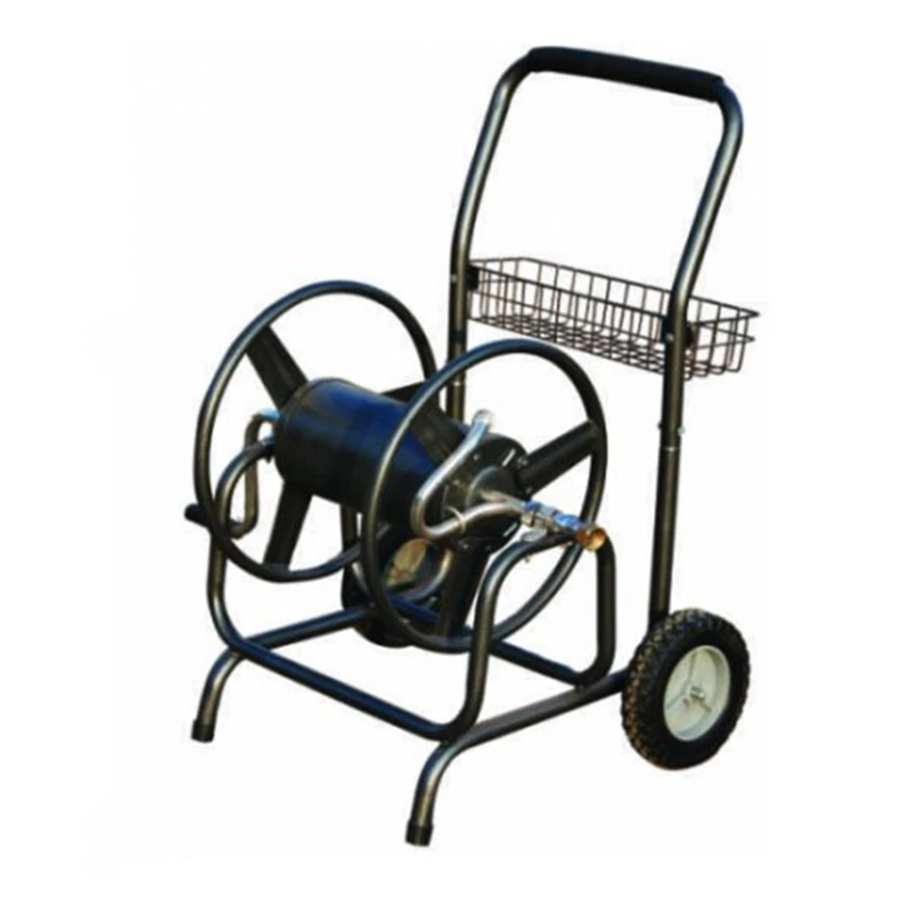 Оптовая продажа Нержавеющая сталь водная катушка для шланга с 4 Колеса Тележка 5/8