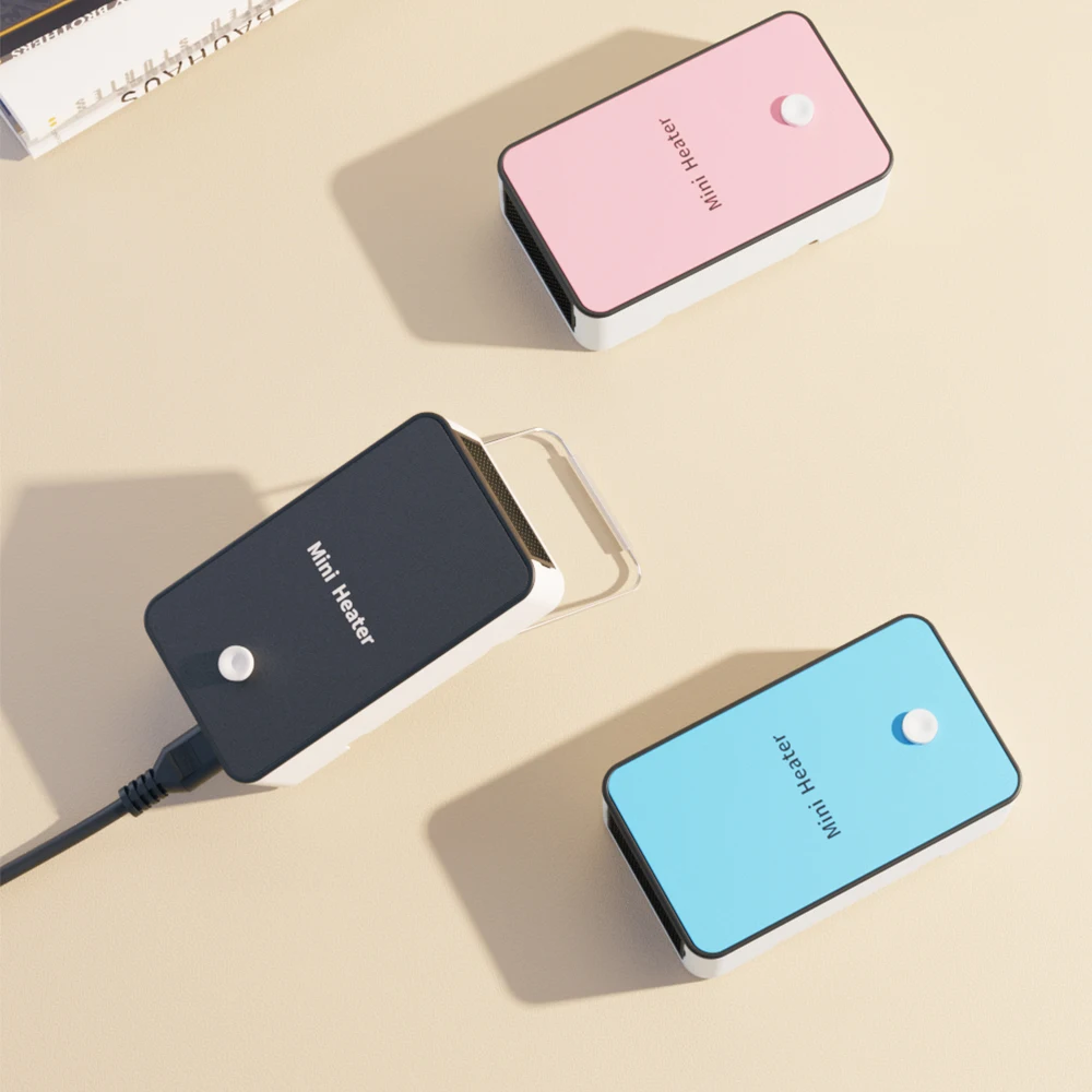 Wholesale Mini Portable USB Mini Fan Heater 110V 220V Table Air Warmer Electric Heater Fan No Radiation Low Energy