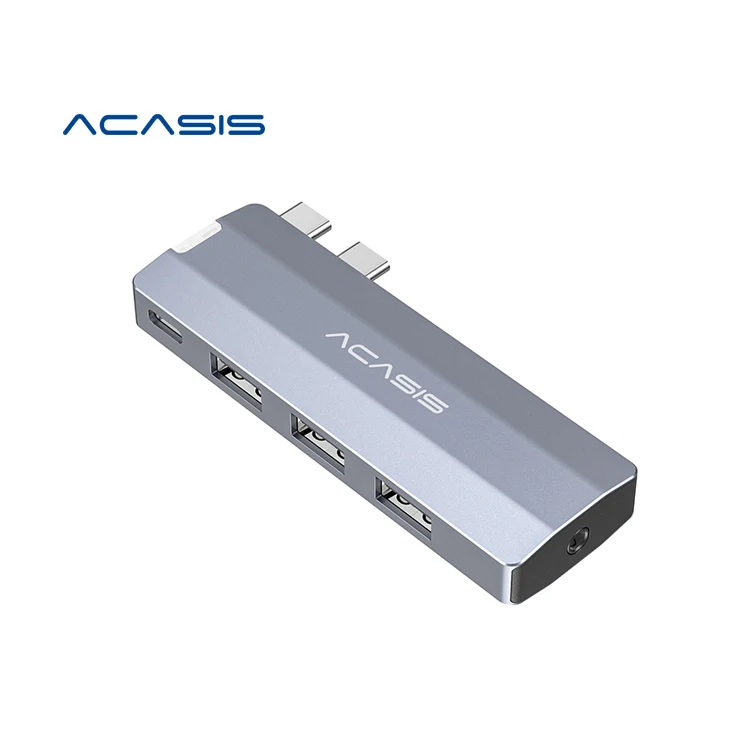 ACASIS Dropshipping USB4.0 40Gbps High-Speed PD 100W & 3*USB3.2 10Gbps Data Port 5-in-1 USB C HUB For 2021 Mac Pro air