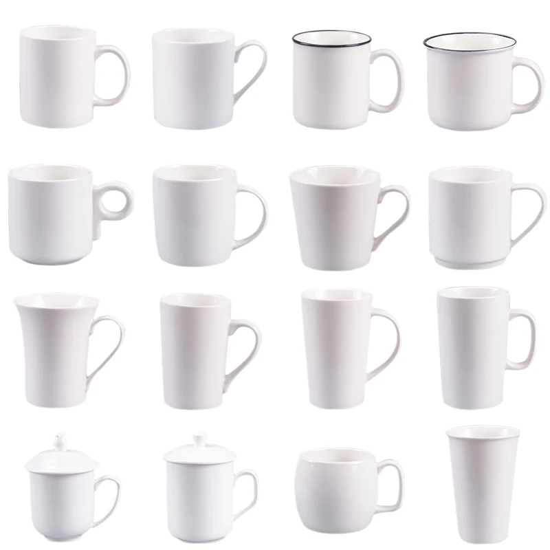 Wholesale customizable ceramic sublimation 11 oz 15 oz blank white coffee mugs cup