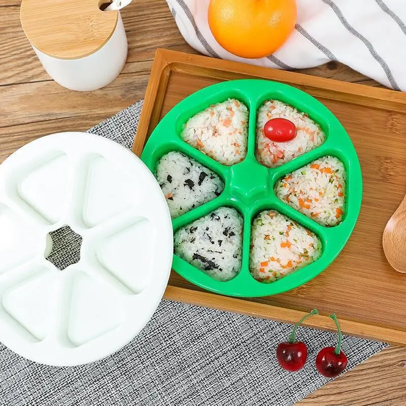 DIY Sushi Mold Onigiri Rice Ball Food Press Triangular Sushi Maker Mold Sushi Kit Kitchen Tools Bento Box Accessories W24-102