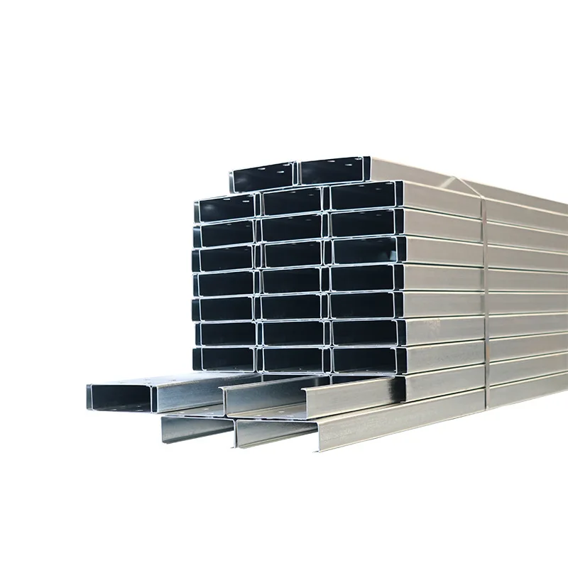 Горячеоцинкованная прогородка, индивидуальный фотогальванический кронштейн, стальная конструкция Q235, холодноформованная пробивная U-образная стальная прогородка