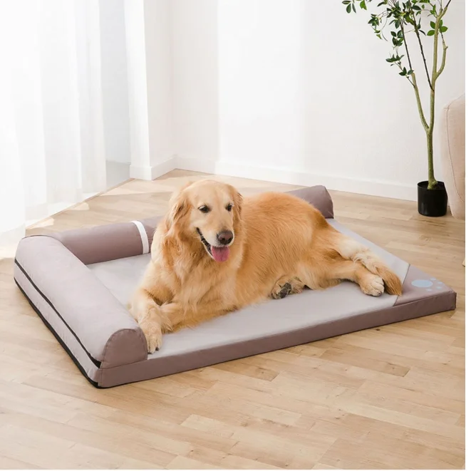 new wholesale price custom luxury waterproof anti slip bottom dog bed orthopedic with removable cover