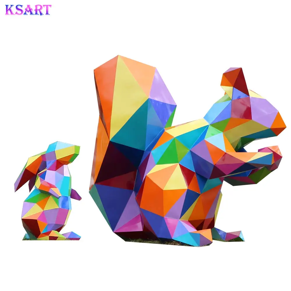 Creative fiberglass animal sculpture Stainless steel pigeon Acrylic crafts Large park square decoration customization