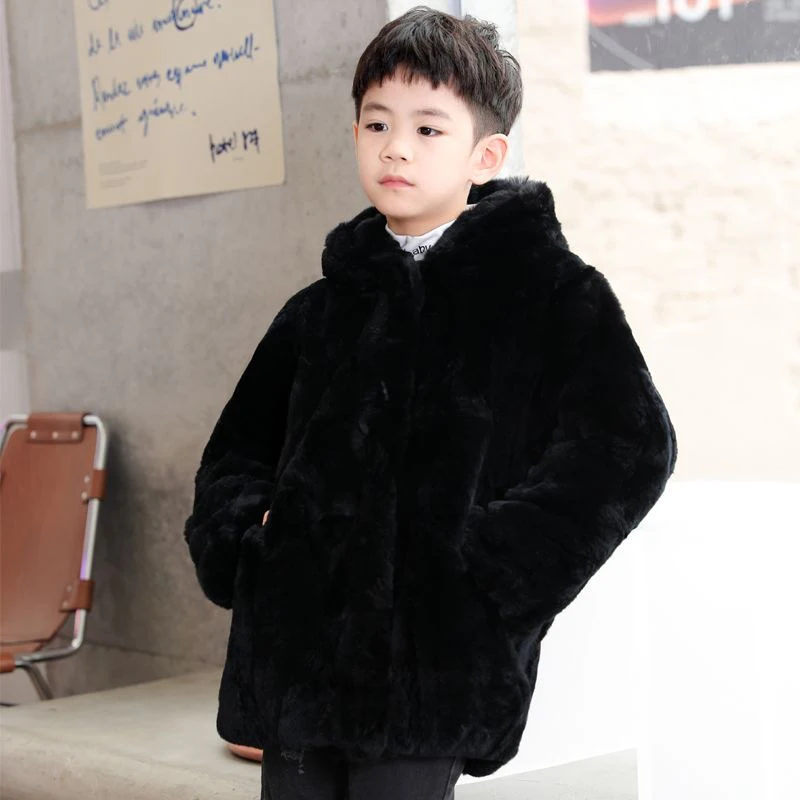 Children Rex rabbit fur Thick Coat Cheap Price Winter Clothes Hot Sale Warm Sweater Winter Coat