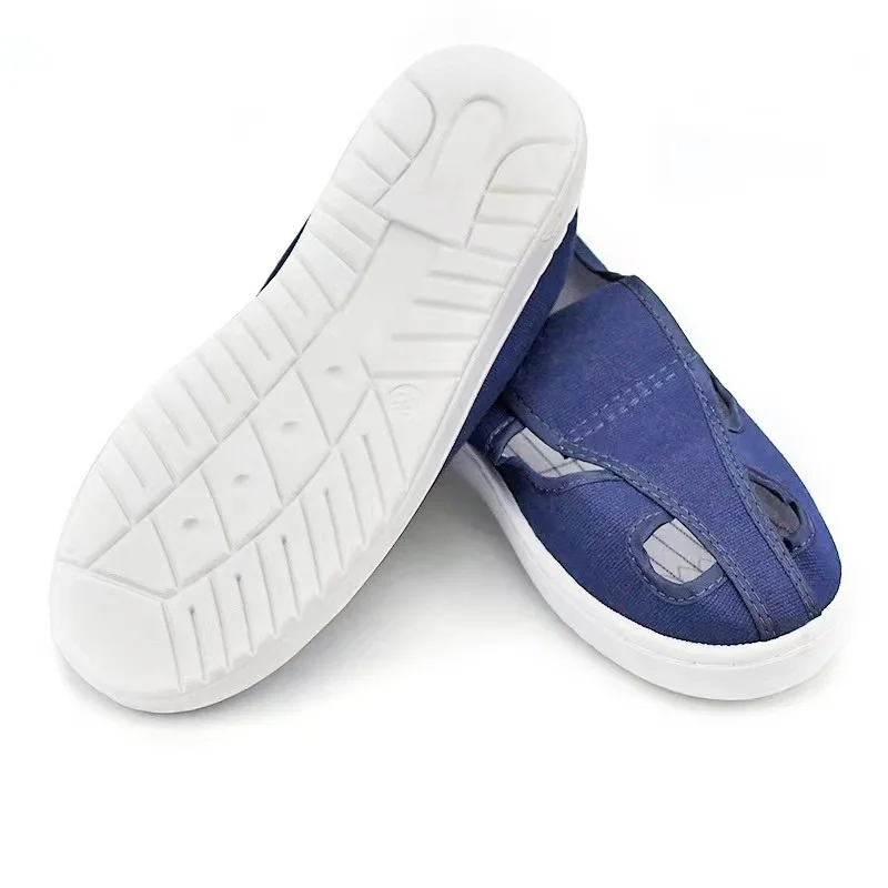 Antistatic PU Anti-static Stripe ESD Shoes Cleanroom Canvas Safety Shoes