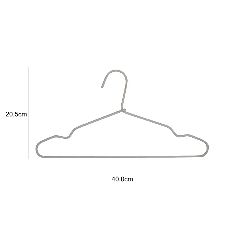 Custom Ultra Slim Space Saving 1Pc Nylon Wrapped Metal Non Slip Suit Hangers For Clothing Suit Top Tie Shirt Skirt Pant