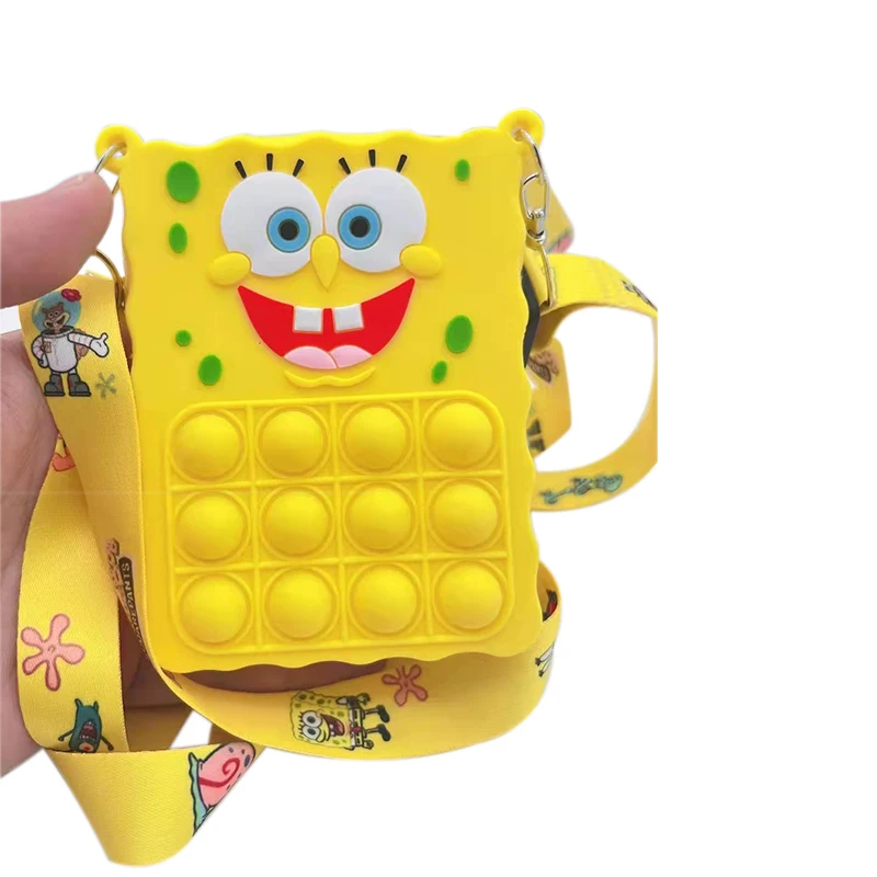 push pop school pop bag silicone kids coin purse fidget pop bag