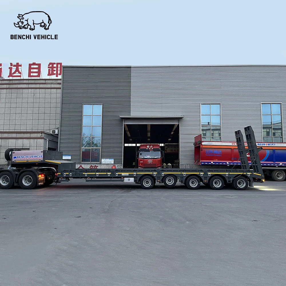 Air Suspension Low Boy 5 Axle Trailer Low Bed Trailer Price