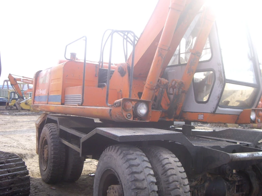Good condition Japanese Used Wheel Excavator Hitachi EX160WD For Sale
