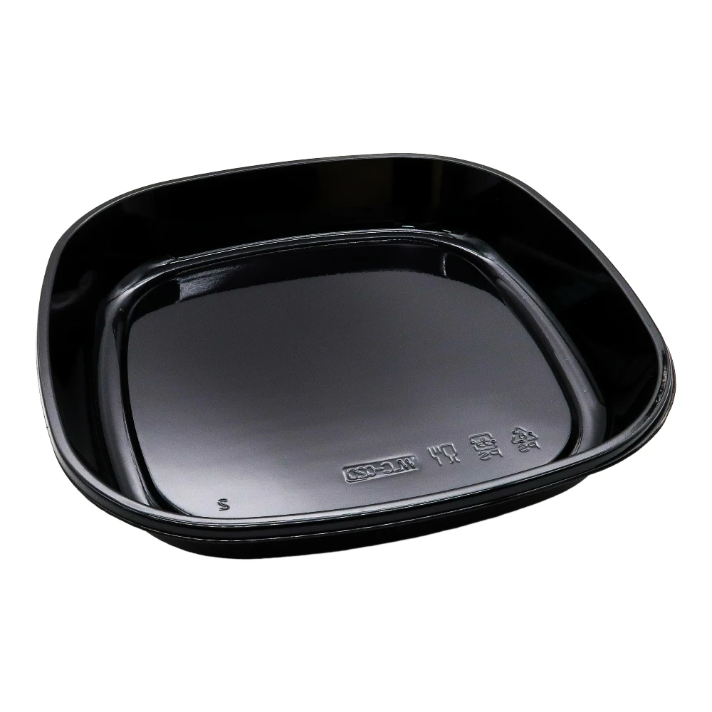 Custom Japanese Take Out Food Packaging Container Disposable Takeaway Square Plastic Sushi Tray