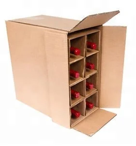 Packing factory Wholesale 3/5 plys cheap 12 bottle corrugated cardboard wine box