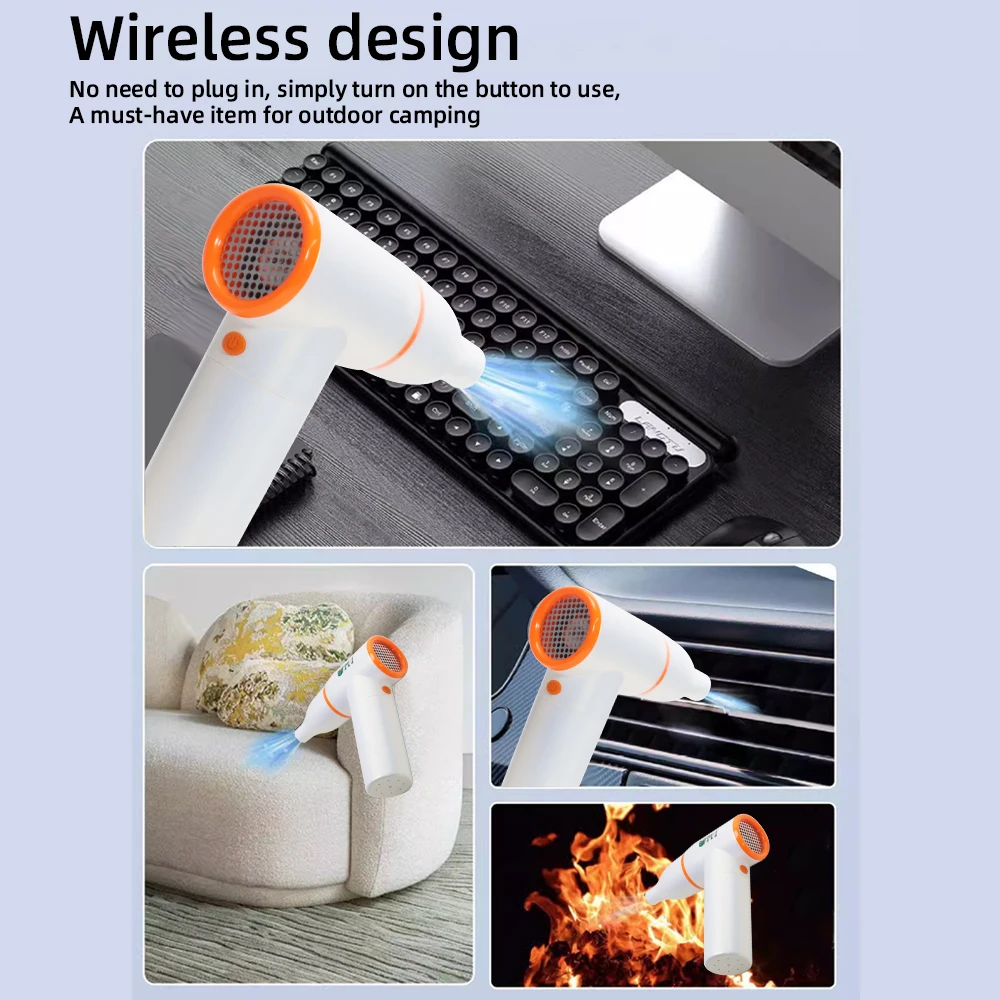 AP-01 Mini Turbo Jet Fan Electric Air Duster with 3 Gear Adjustable 80000RPM Wind Speed 52m/s Car Computer Cleaning Blower Tool