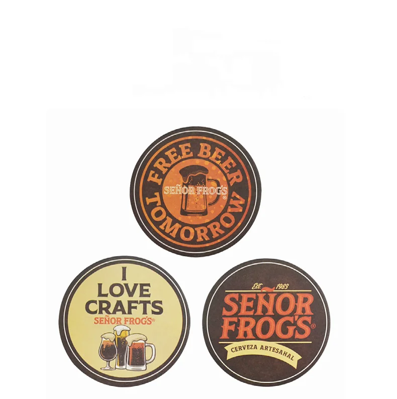Promotional advertising Custom Printed Round Cheap Eco-friendly Absorbent Paper Drink Cup Cardboard beer coasters