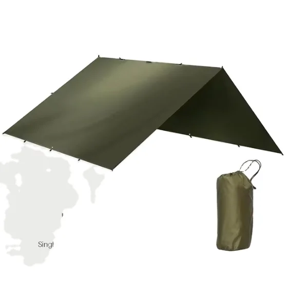 Camping 19 Hanging Points Tent Tarp Survival Sun Shelter Shade Canopy Outdoor Backpacking Waterproof Awning SunShade  3x3