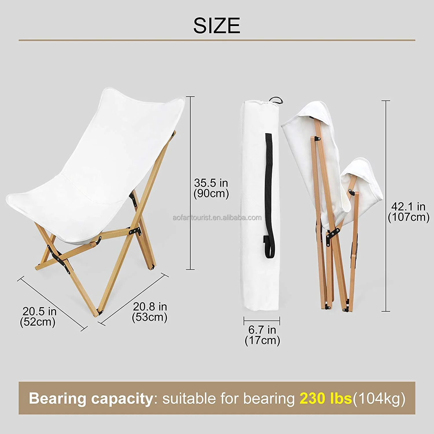 Detachable Seat Cover Design Camping Folding Beach Wood Chair Portable Outdoor Picnic Chair Foldable Camping Chair