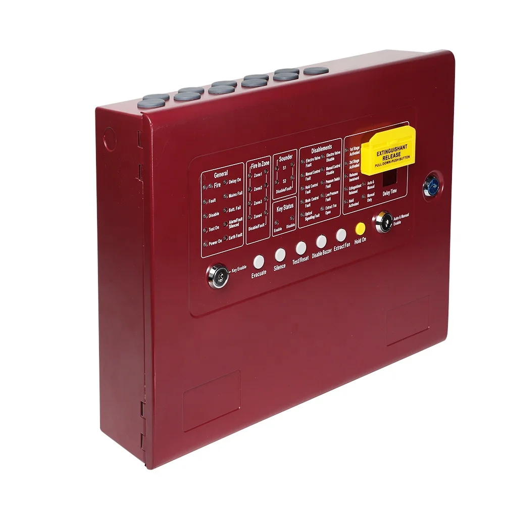NOVOCO1230 red color clean gas fire alarm suppression system Control panel 1zone to 4zones