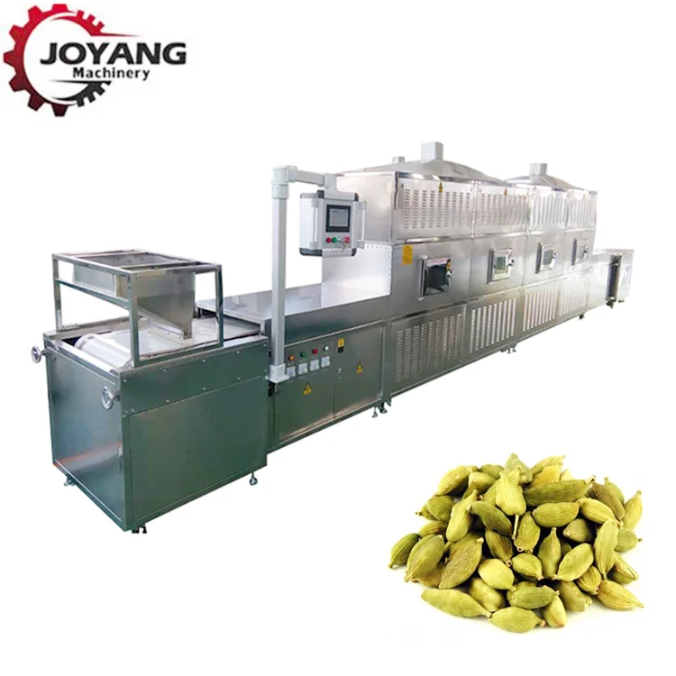 Continuous Cardamom Food Microwave Dryer Machine Green Black Cardamom Sterilization Equipment