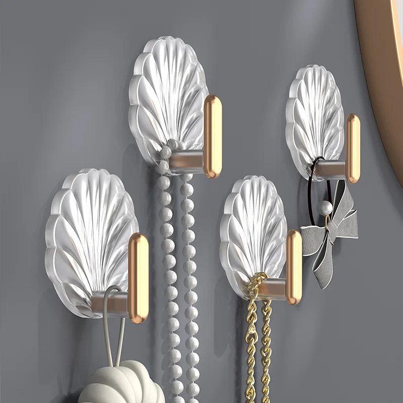 I-0396 Plastic Novelty Wall Hooks Wholesale Flexible Multifunction Transparent sticky hook