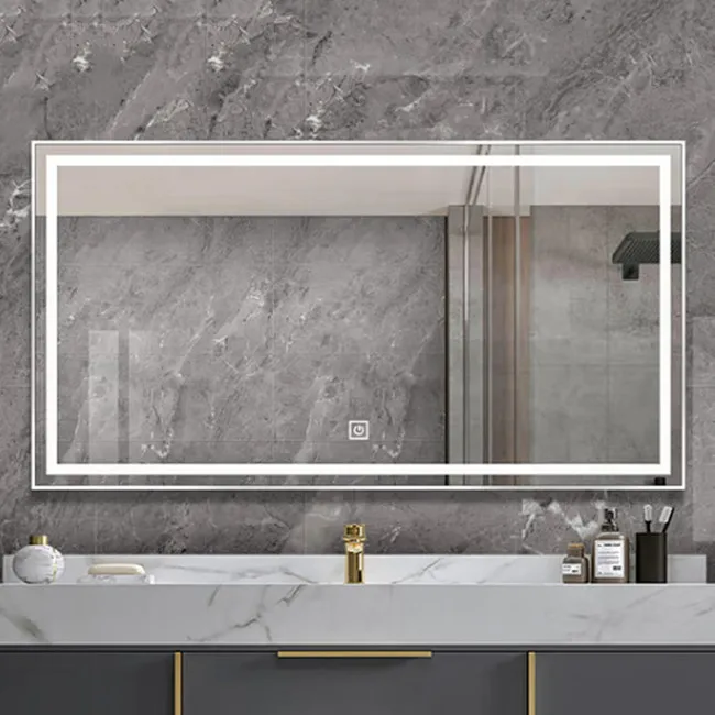 Factory Best Selling Wall 15w aluminum pc led modern bathroom mirror light Led Shower Mirror For Bath Home Decoration