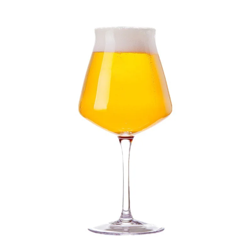 Wholesale High quality glass Blown Beer Glasses Customized Logo Beer glass high-foot beer glasses