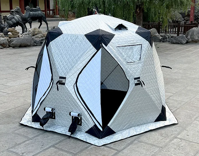 Factory Wholesale Winter Fishing Tent 3-4 People Outdoor Camping Plus Cotton Thick Tent For Winter Fishing
