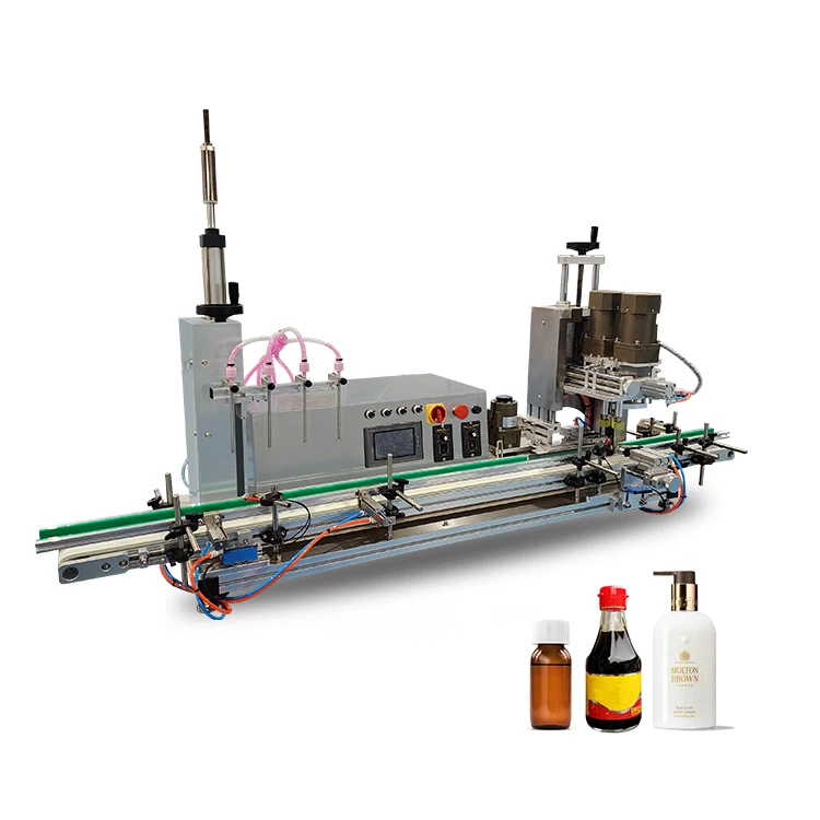 Table Top Fillers Liquid Wine Lotion Filling Machine Four Bottles