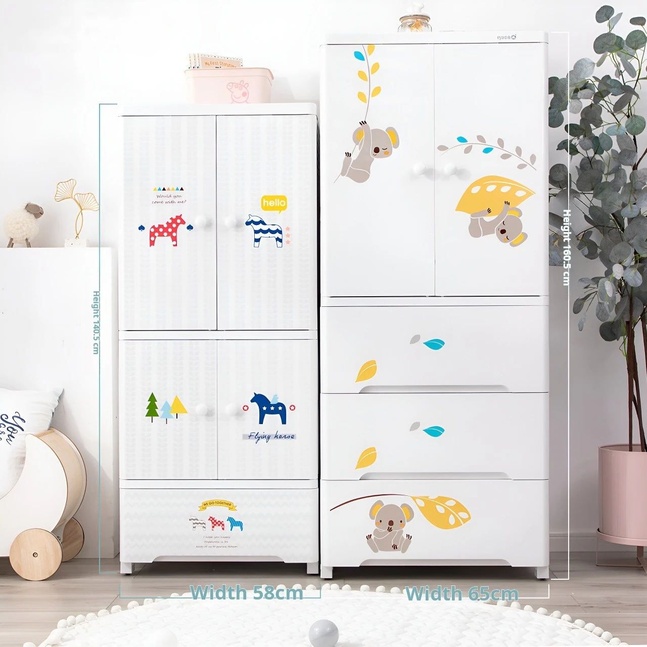 4 Layer toys kids children plastic drawers cabinet organizers plastic wardrobe stackable cabinet chest drawer