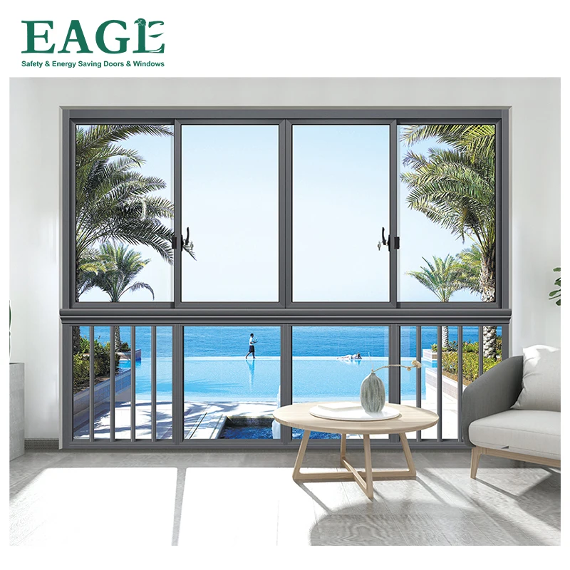 EAGLE Energy-saving heat insulation sliding glass window sliding window foshan factory window price