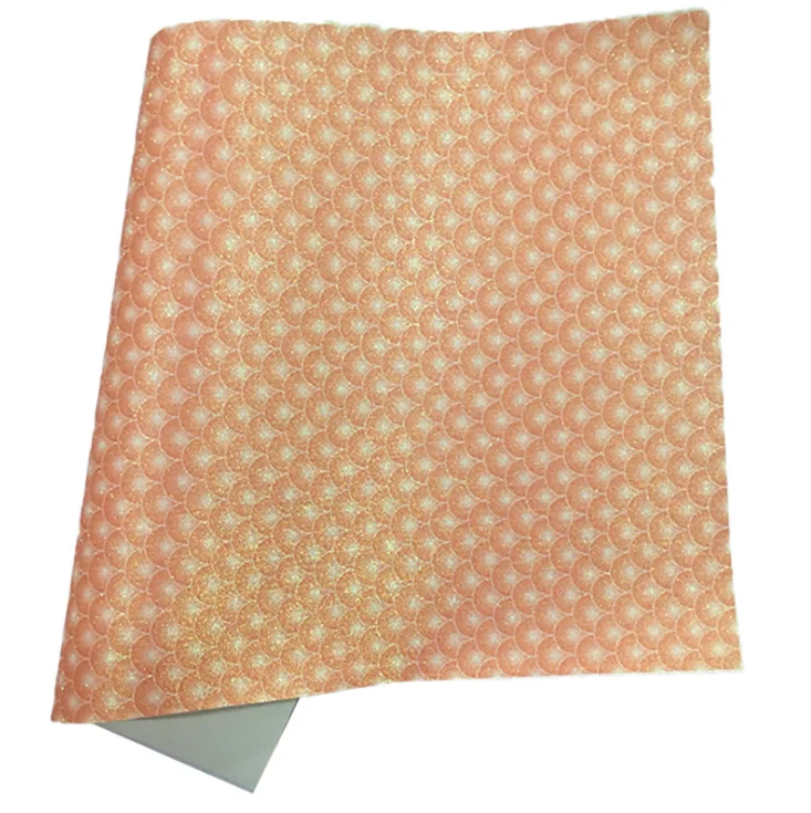 Stock custom design printed glitter fabric leather manufacturer guangzhou wholesale