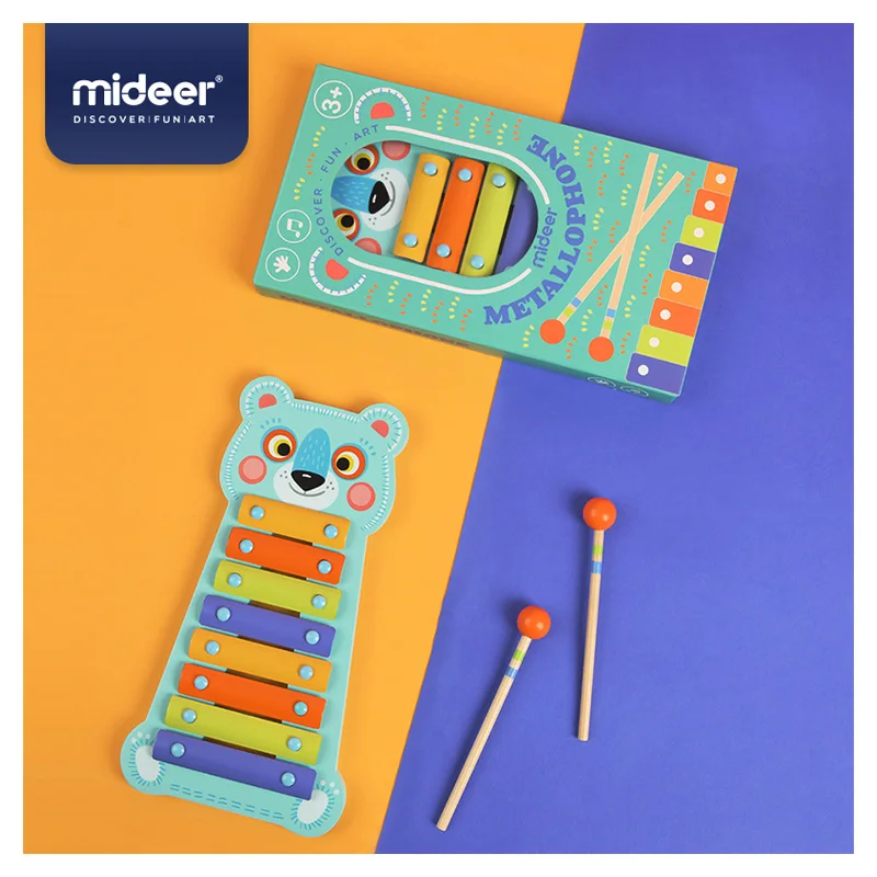 
Mideer Kids Educational Musical Instrument Toy, Wooden Knock Harp Toys 