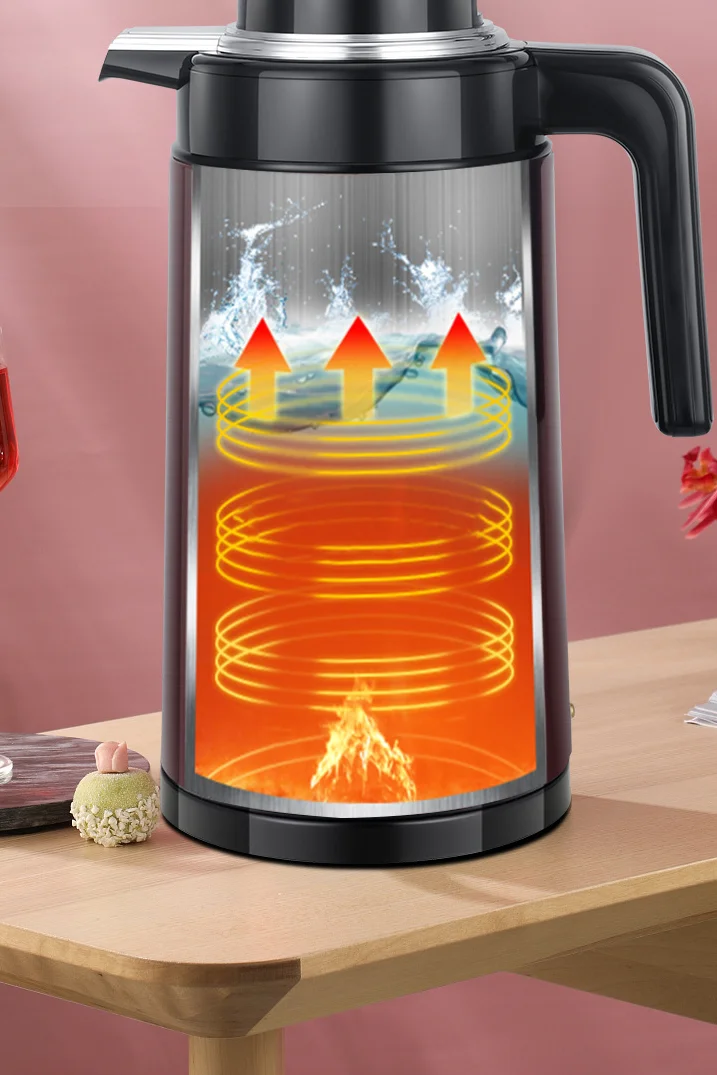 Stainless Steel Electric Kettle Double Anti-Ironing Kettle Electric Water Kettle LED Indicator Electric Bottle Heaters